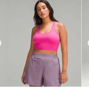 Lululemon Wundermost Ultra soft Nulu scoop neck cropped tank - sonic pink XL